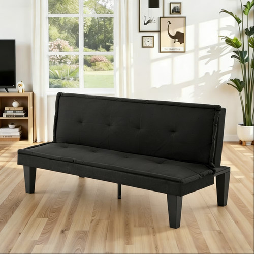 Black futon sofa bed - black,
