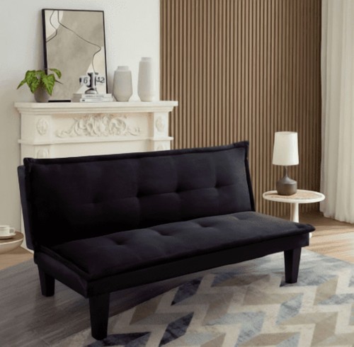 Twin modern faux - suede, futon