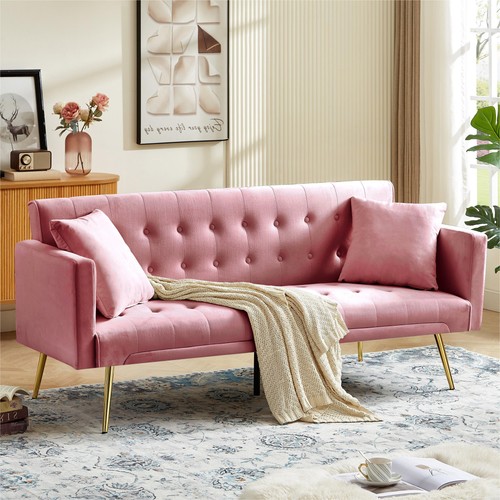 Modern loveseat velvet futon - loveseat,
